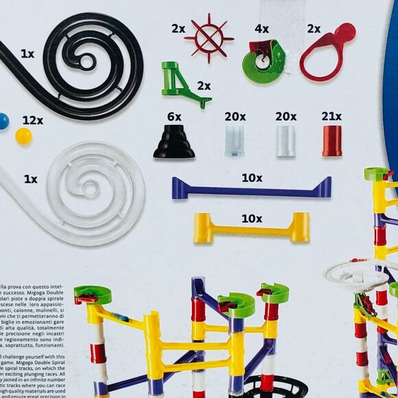 Quercetti  111 Pcs Migoga Marble Run Double Spiral  New Sealed 6-14 Years Old - Picture 13 of 14